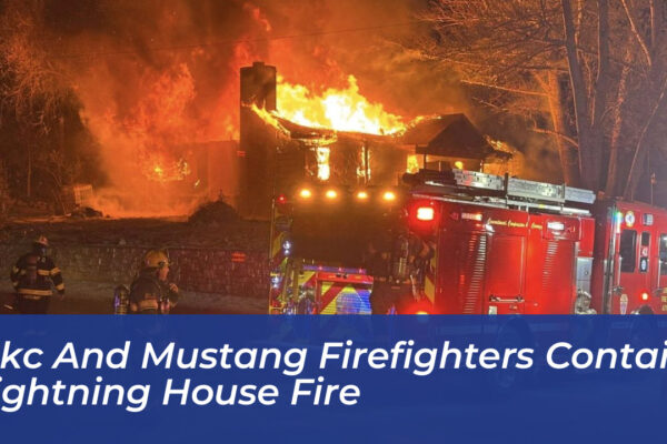 okc and mustang firefighters contain lightning house fire qXUT