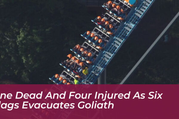 one dead and four injured as six flags evacuates goliath Cv8g