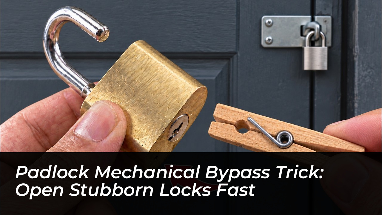 padlock mechanical bypass trick open stubborn locks fast WWsS