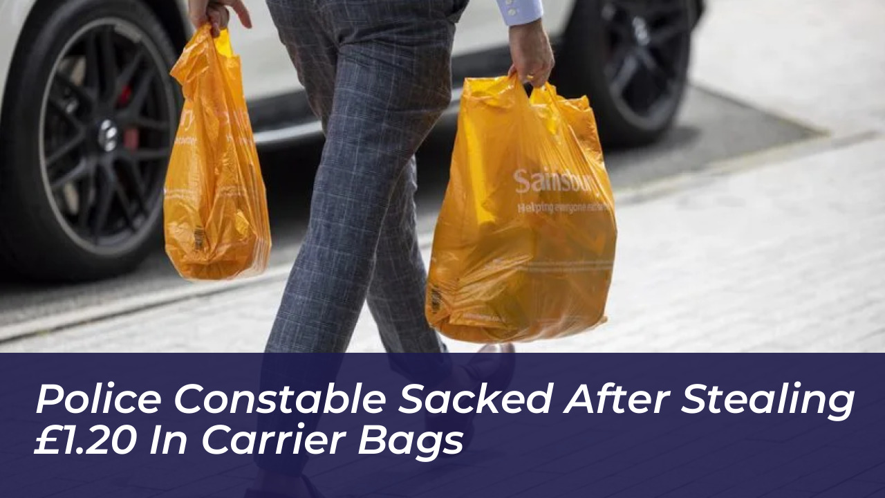 police constable sacked after stealing 1 20 in carrier bags Vv79