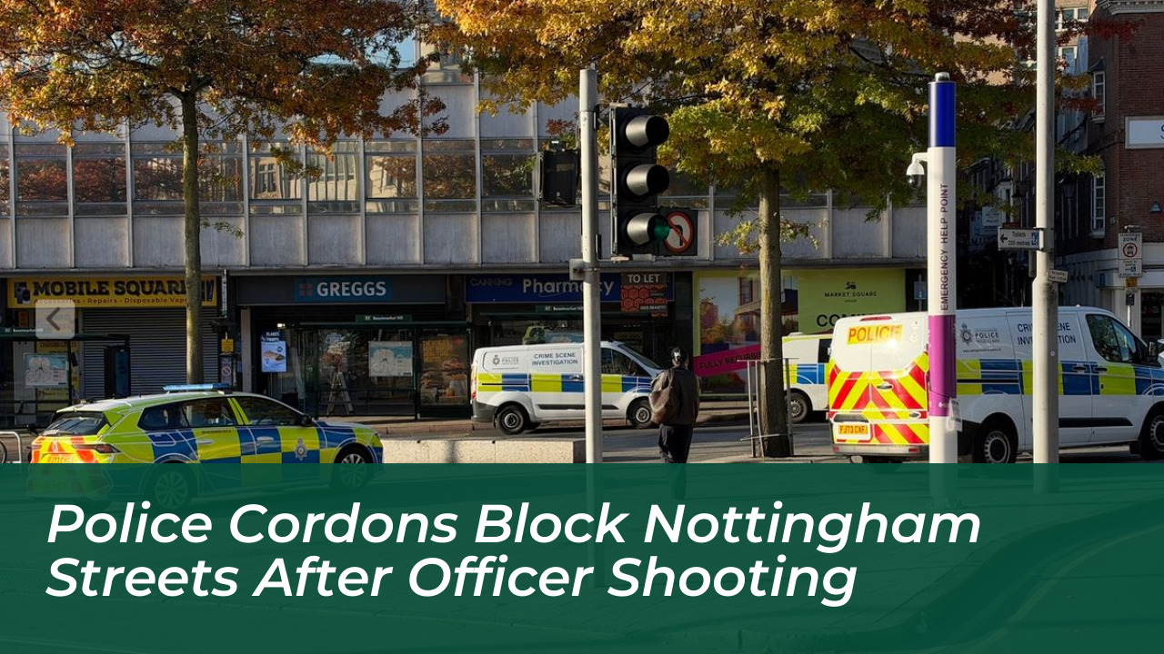 police cordons block nottingham streets after officer shooting 6qwA