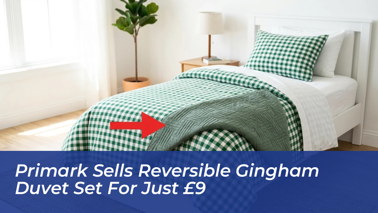 primark sells reversible gingham duvet set for just 9 PwhV