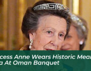 princess anne wears historic meander tiara at oman banquet jOxk