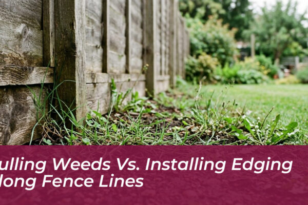 pulling weeds vs installing edging along fence lines xPXp