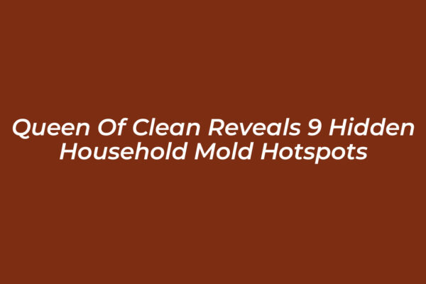 queen of clean reveals 9 hidden household mold hotspots Tbbn
