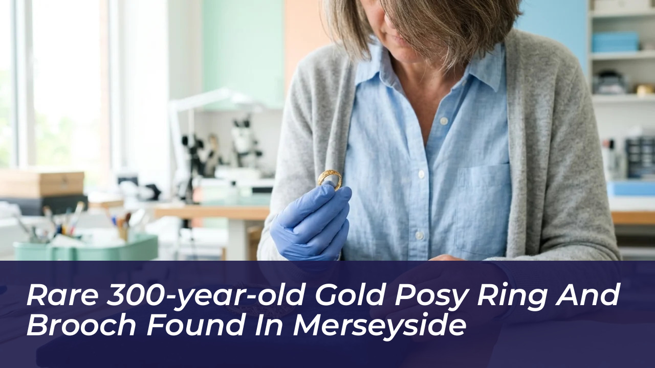 rare 300 year old gold posy ring and brooch found in merseyside 7B67