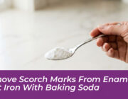 remove scorch marks from enameled cast iron with baking soda BJjx