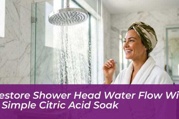 restore shower head water flow with a simple citric acid soak 71MS