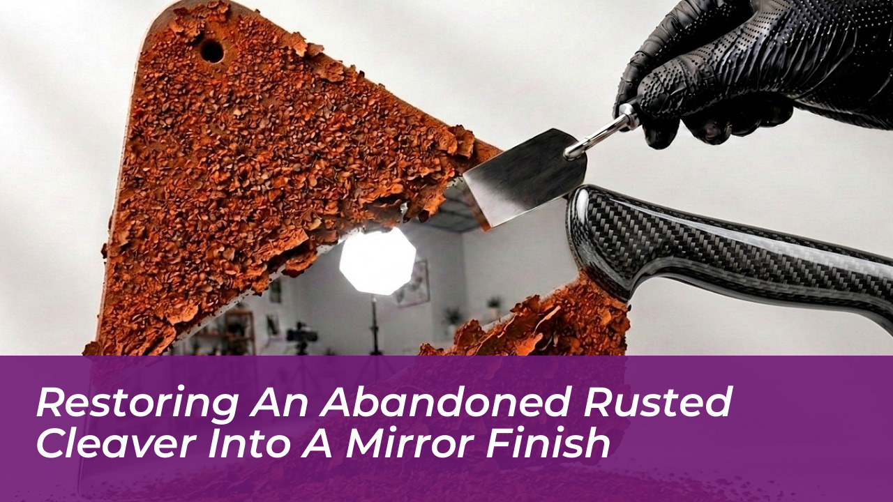 restoring an abandoned rusted cleaver into a mirror finish EAFV