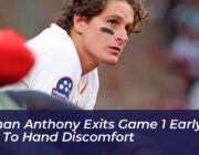 roman anthony exits game 1 early due to hand discomfort rHcq