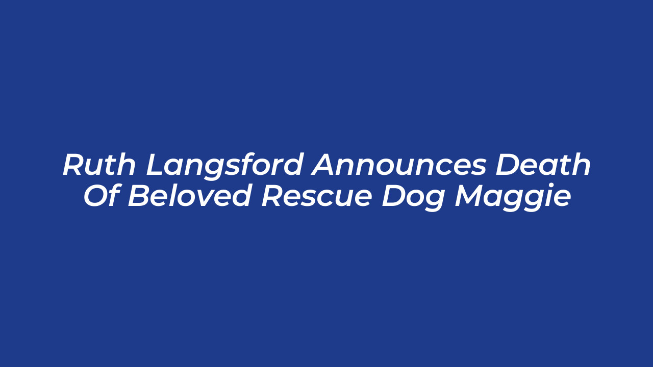 ruth langsford announces death of beloved rescue dog maggie YM8y
