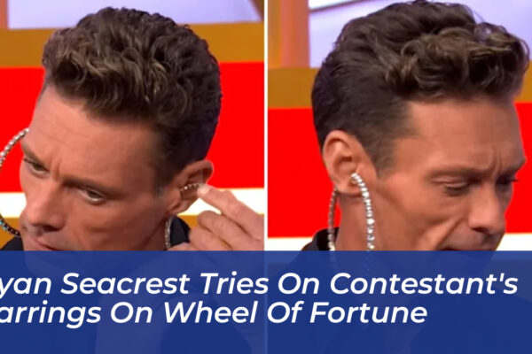 ryan seacrest tries on contestants earrings on wheel of fortune ckTa