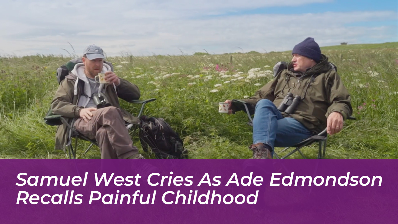 samuel west cries as ade edmondson recalls painful childhood G6Yl
