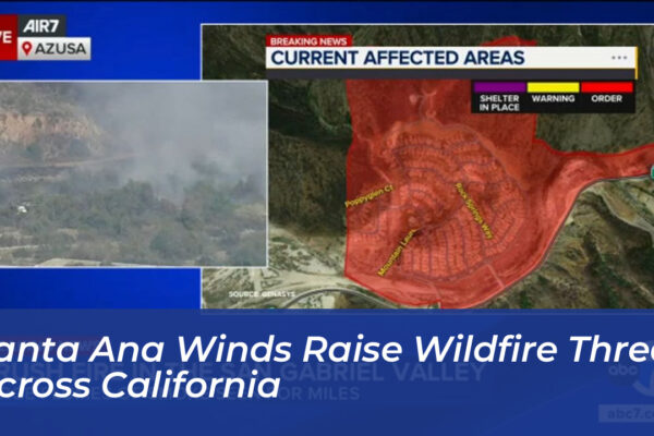 santa ana winds raise wildfire threat across california FgtY