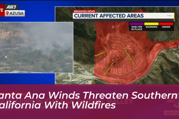 santa ana winds threaten southern california with wildfires CMxL