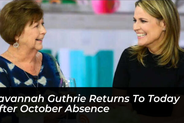 savannah guthrie returns to today after october absence RWKz