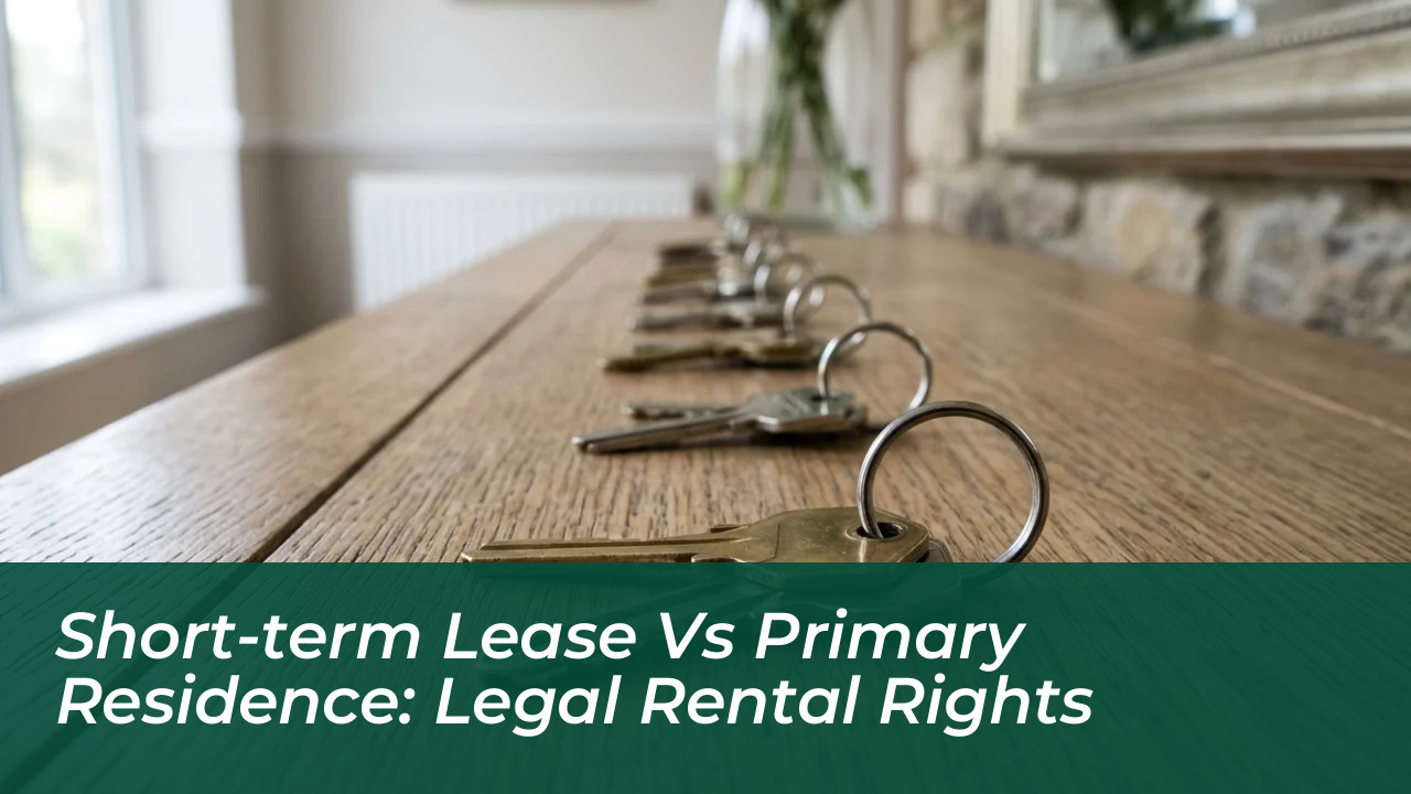 short term lease vs primary residence legal rental rights vNhQ