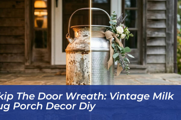 skip the door wreath vintage milk jug porch decor diy Xb7G