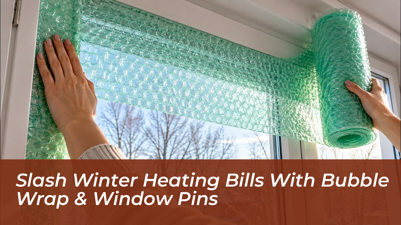 slash winter heating bills with bubble wrap window pins 2RQe