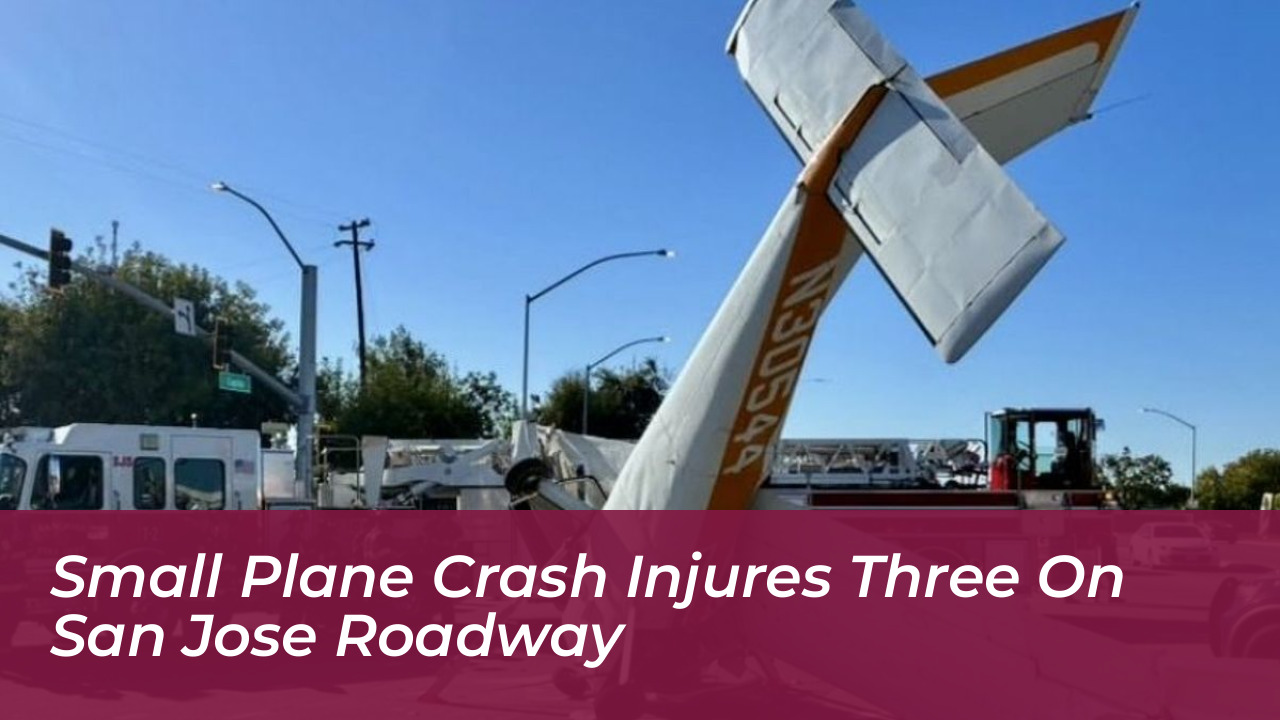 small plane crash injures three on san jose roadway z39T