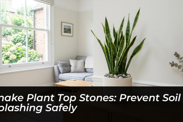 snake plant top stones prevent soil splashing safely 7AvP