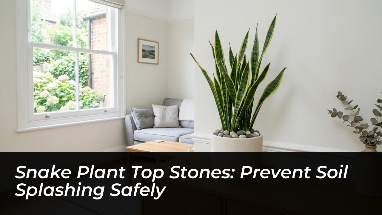 snake plant top stones prevent soil splashing safely 7AvP