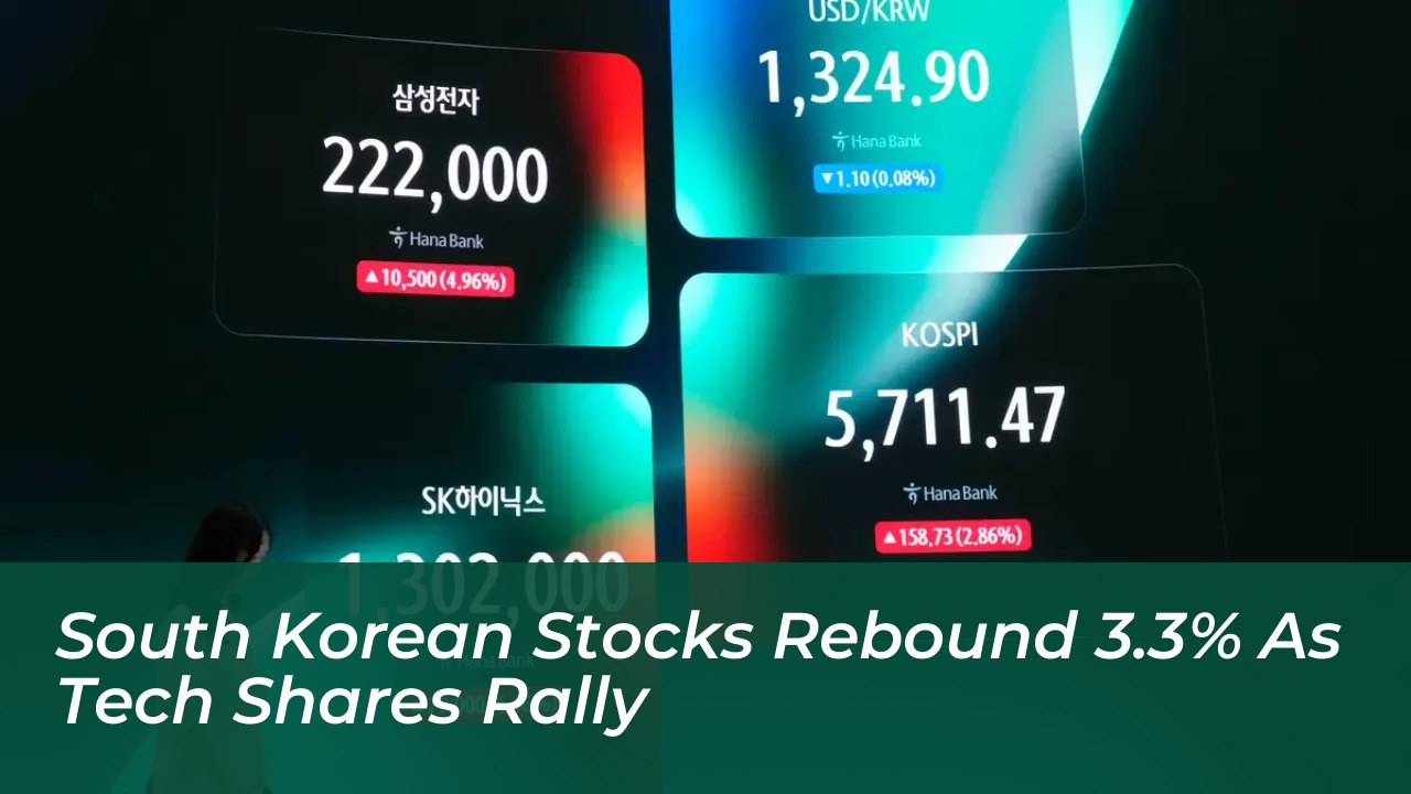 south korean stocks rebound 3 3 as tech shares rally