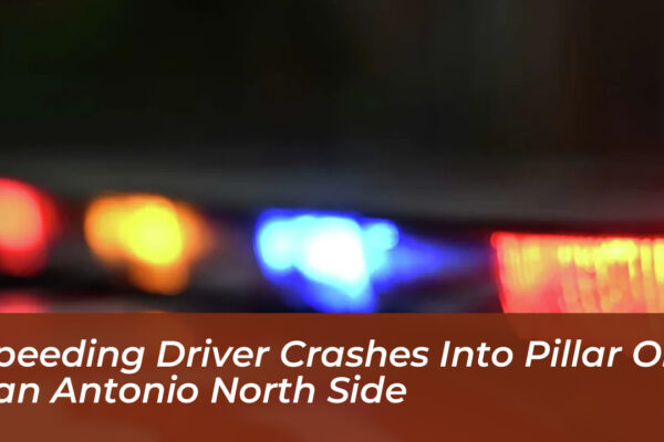 speeding driver crashes into pillar on san antonio north side 2HGz