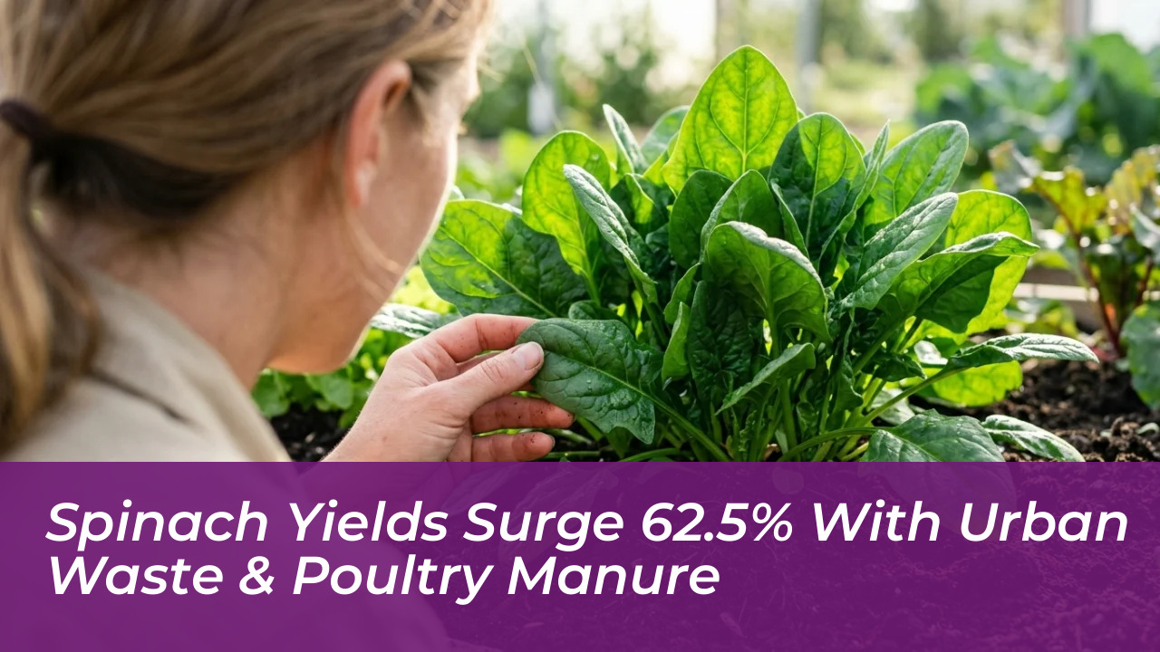spinach yields surge 62 5 with urban waste poultry manure e1jz