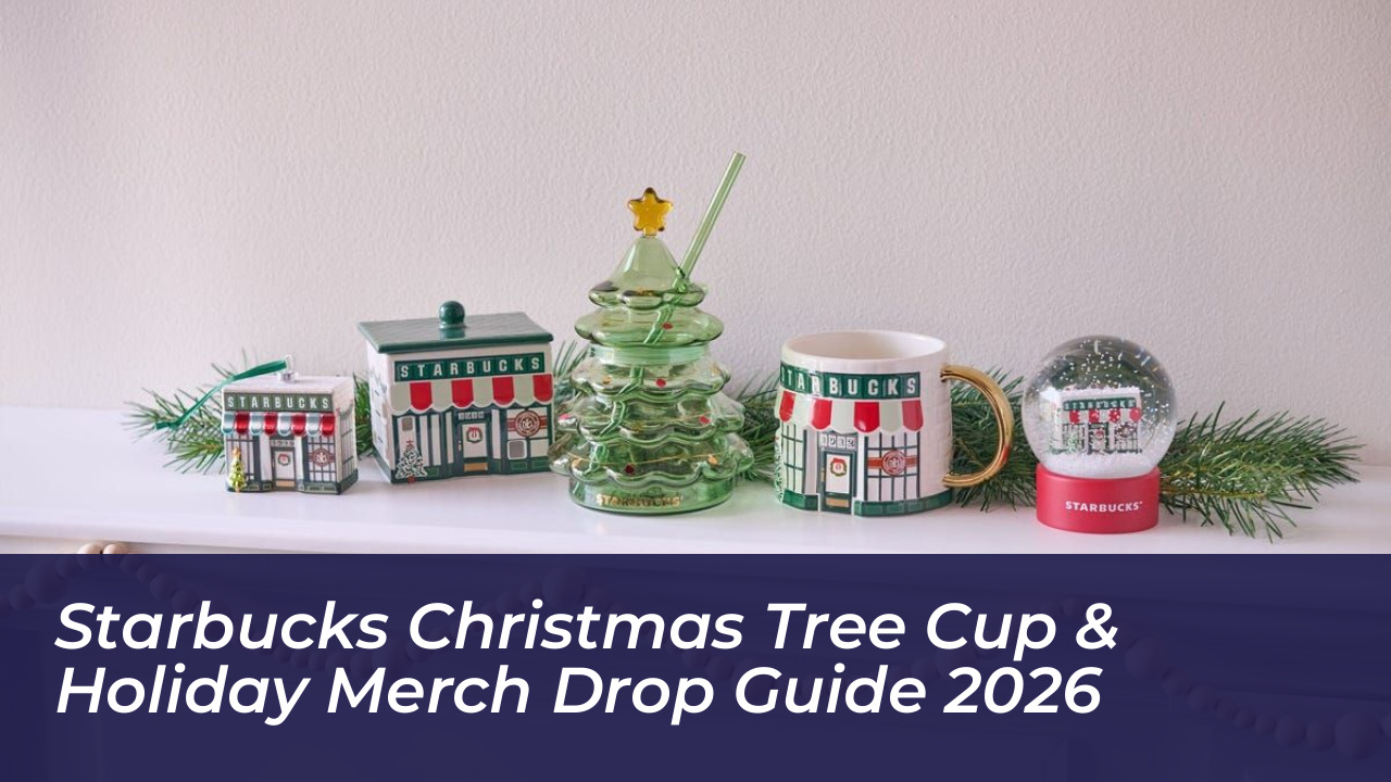 starbucks christmas tree cup holiday merch drop guide 2026 SCKf