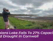 stithians lake falls to 27 capacity amid drought in cornwall SKek