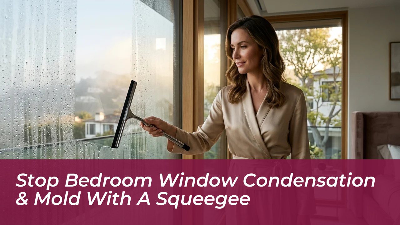 stop bedroom window condensation mold with a squeegee z0an