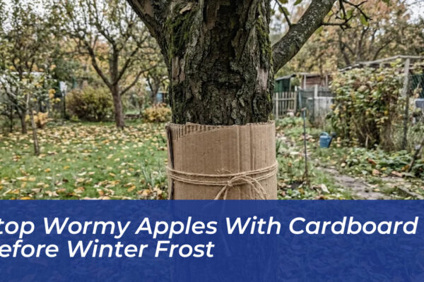 stop wormy apples with cardboard before winter frost dOCM