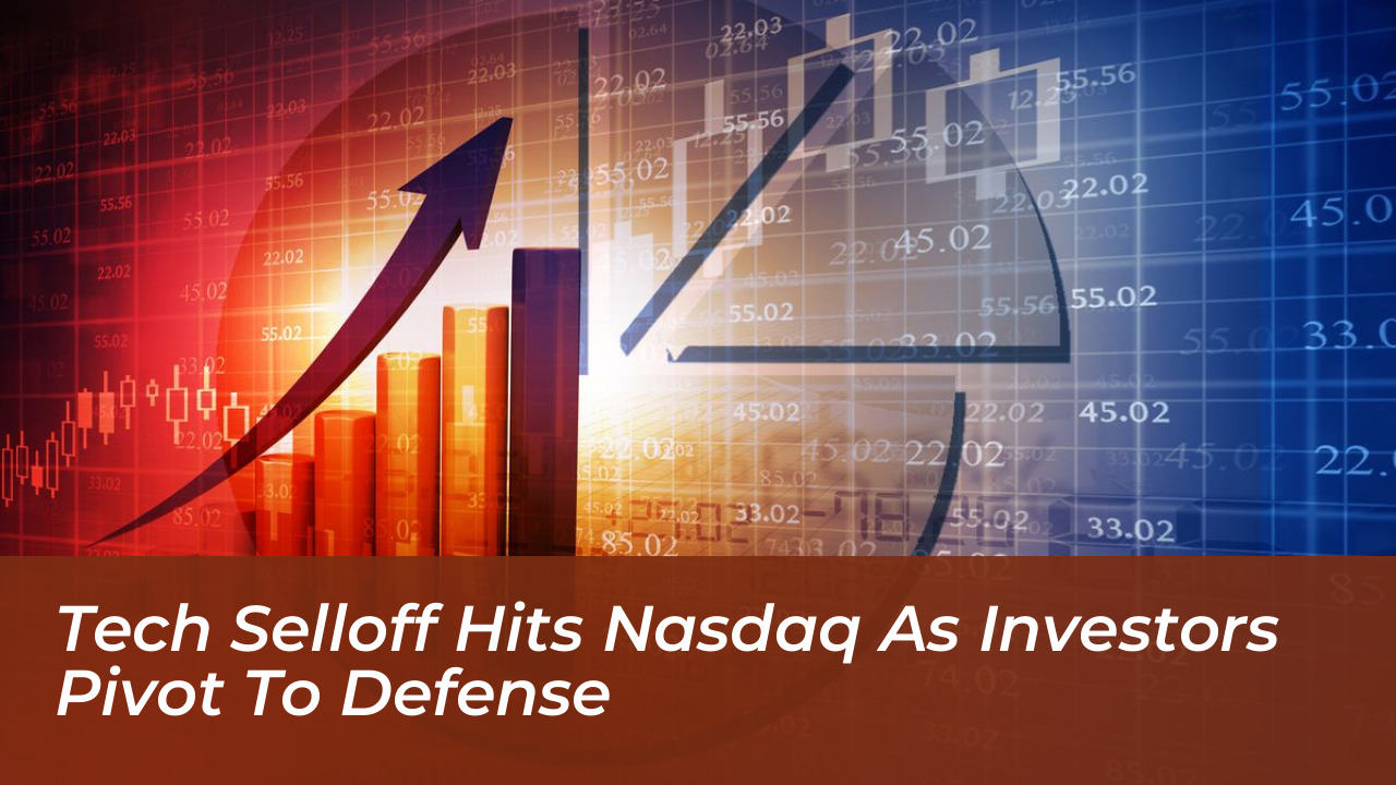 tech selloff hits nasdaq as investors pivot to defense