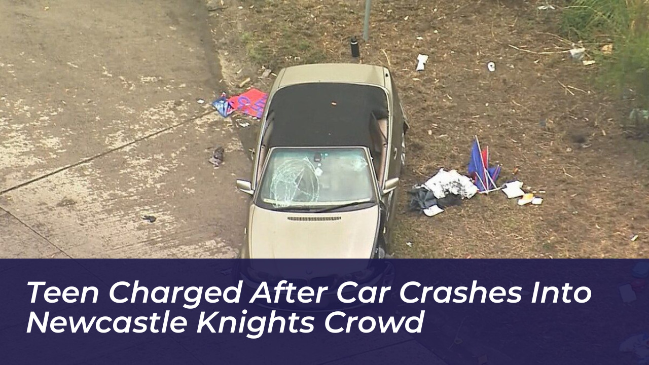 teen charged after car crashes into newcastle knights crowd cqVm
