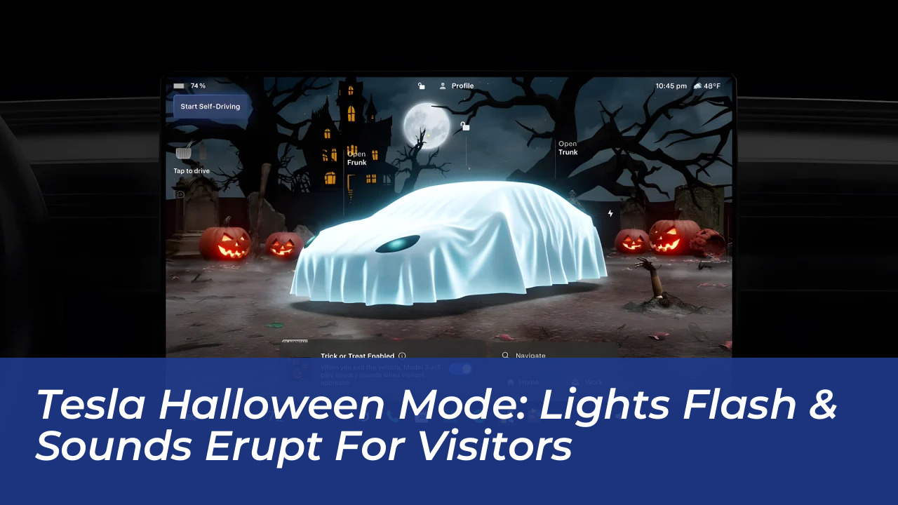 tesla halloween mode lights flash sounds erupt for visitors 1Ru3