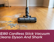 the 180 cordless stick vacuum outcleans dyson and shark V5as
