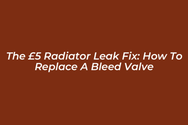 the 5 radiator leak fix how to replace a bleed valve zphw