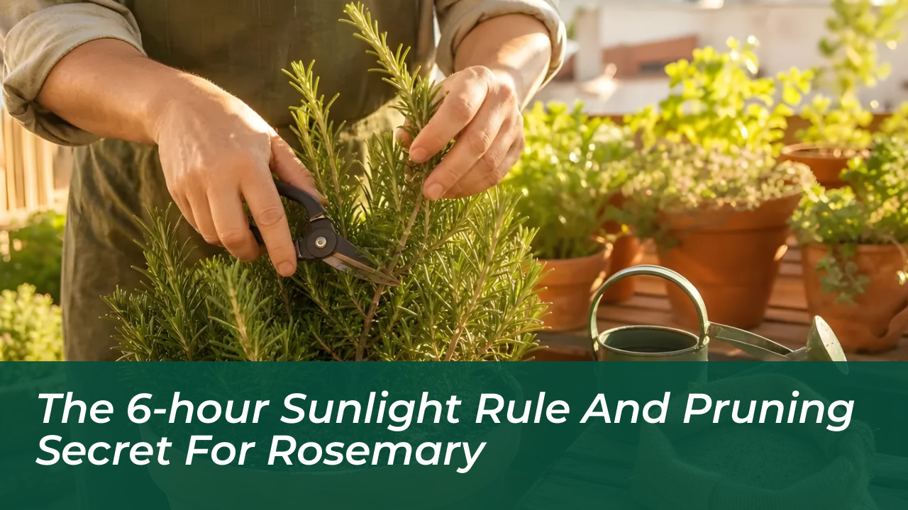 the 6 hour sunlight rule and pruning secret for rosemary drEu