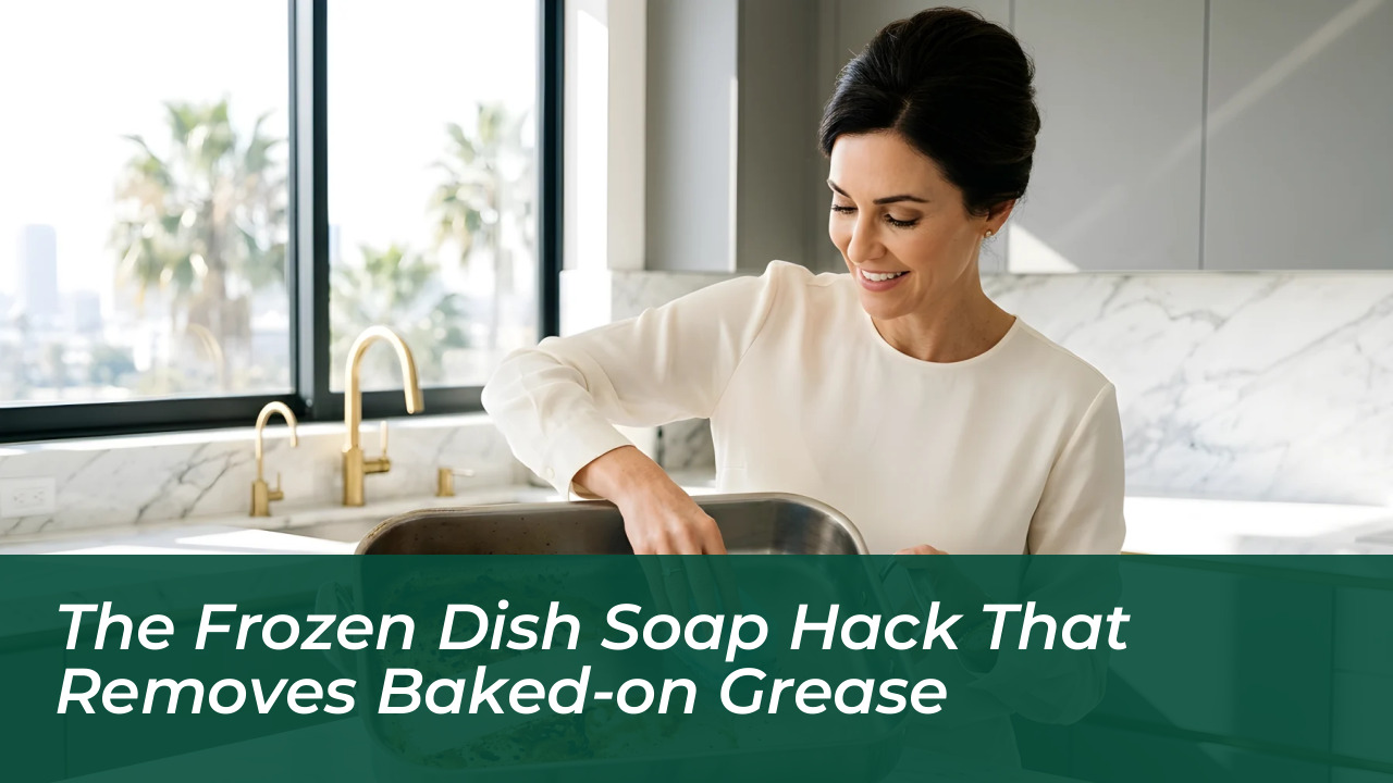the frozen dish soap hack that removes baked on grease 2uGV