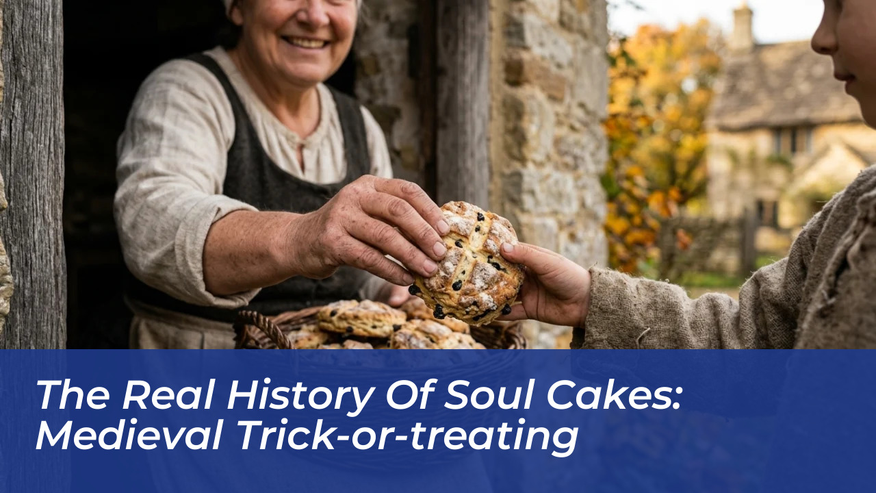 the real history of soul cakes medieval trick or treating N69C