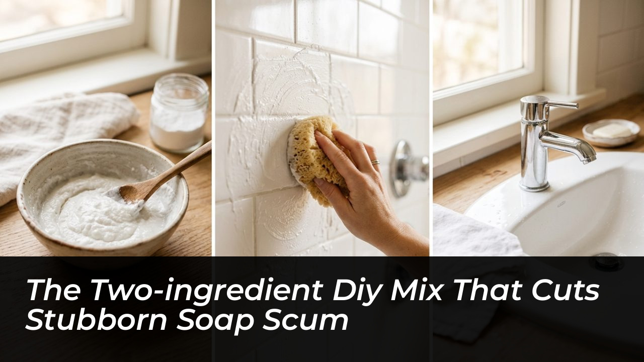 the two ingredient diy mix that cuts stubborn soap scum BOSa
