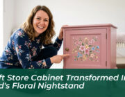 thrift store cabinet transformed into childs floral nightstand MtrZ