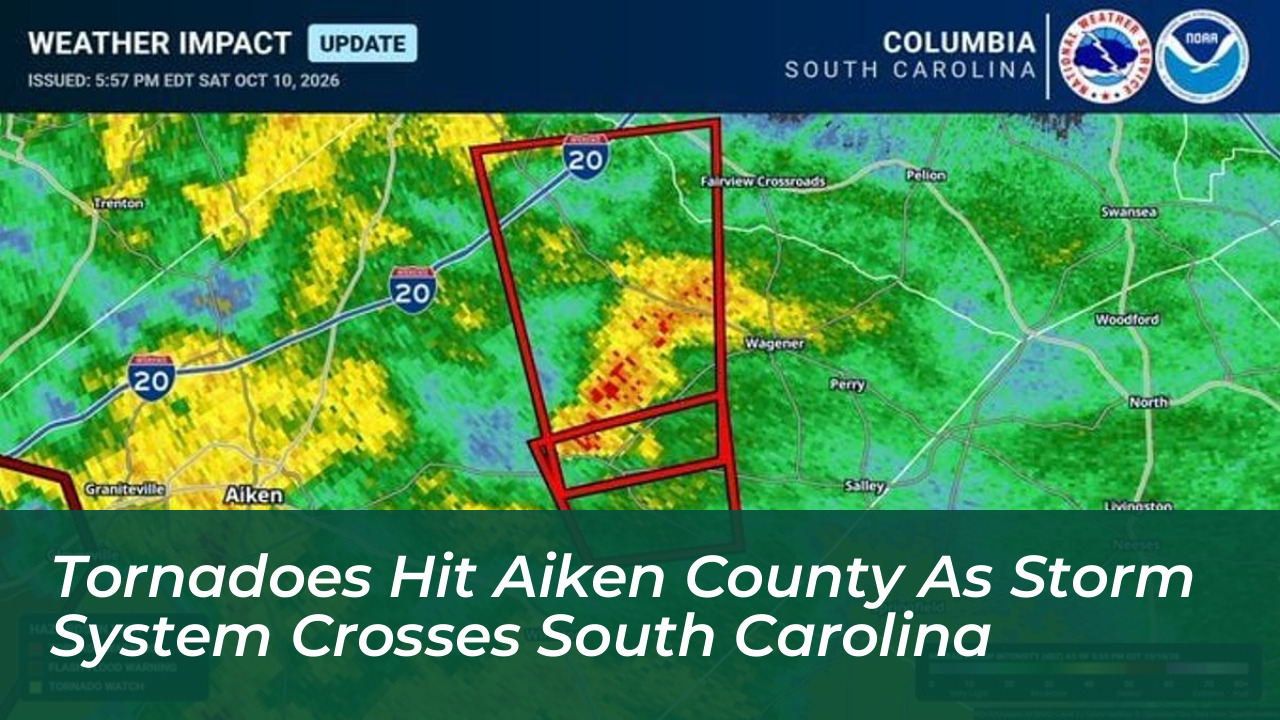 tornadoes hit aiken county as storm system crosses south carolina