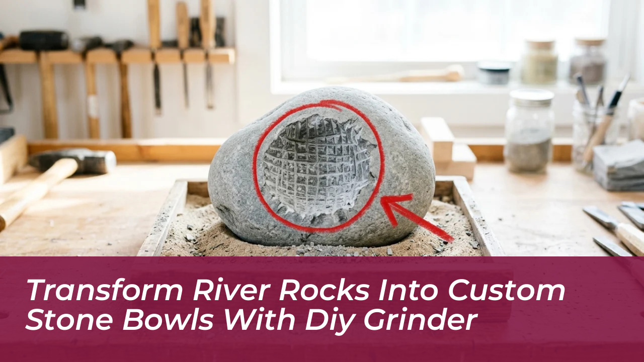 transform river rocks into custom stone bowls with diy grinder SmZA