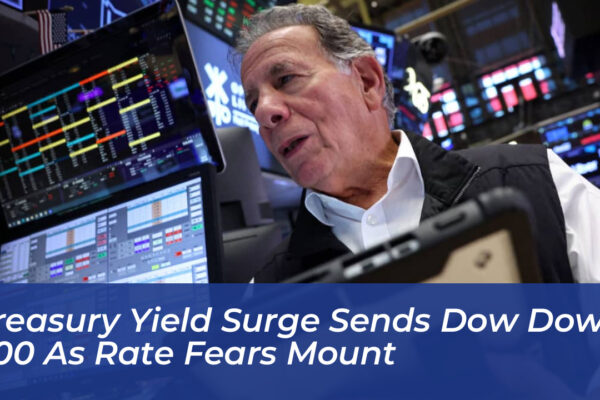 treasury yield surge sends dow down 500 as rate fears mount OdJC