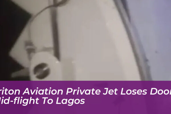triton aviation private jet loses door mid flight to lagos lk3Z