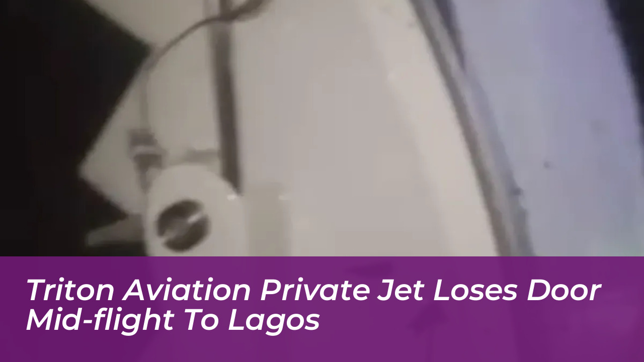 triton aviation private jet loses door mid flight to lagos lk3Z