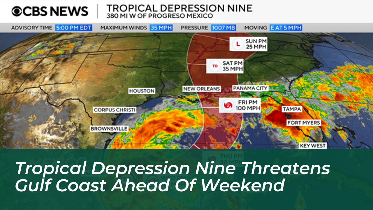 tropical depression nine threatens gulf coast ahead of weekend Fg7i