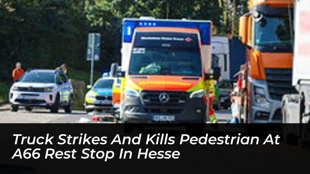 truck strikes and kills pedestrian at a66 rest stop in hesse pPG2
